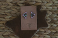 Half Cluster Pink Conch Earrings