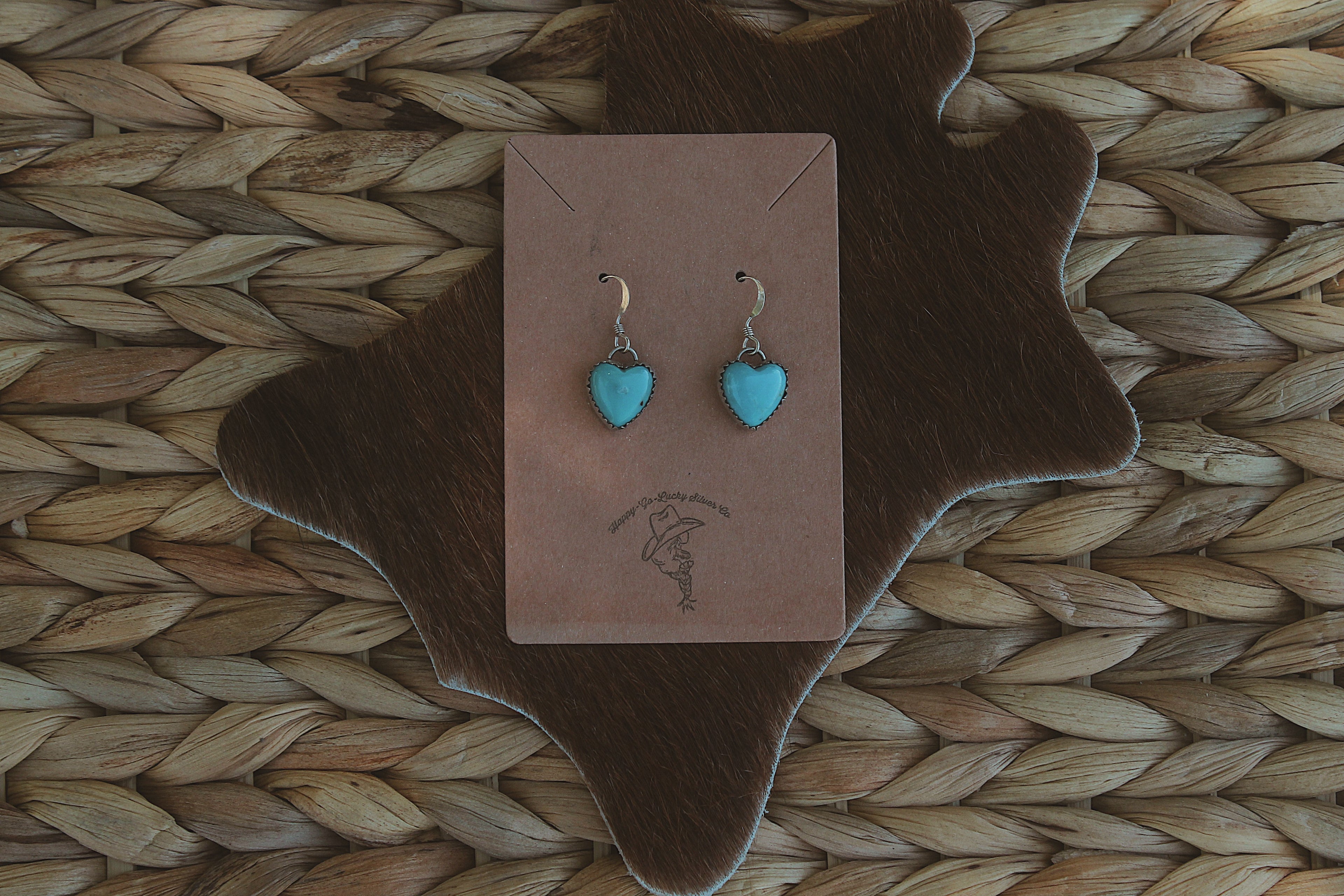 Hubei Turquoise Heart Earrings