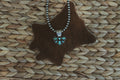 Kingman Turquoise Half Cluster Pendant