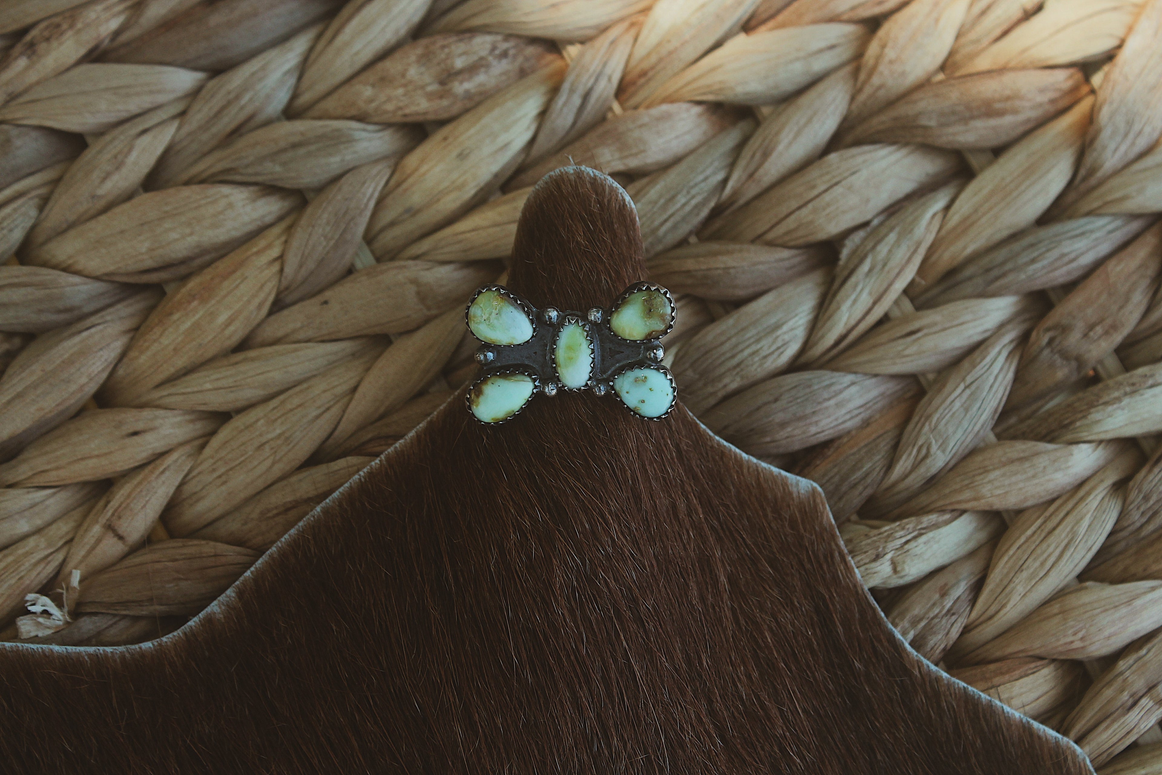 Palomino Variscite Butterfly Ring